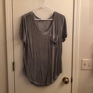 distressed v-neck tee
